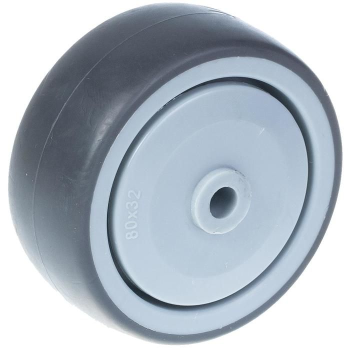 Rad - Zhongshan - 80 Mm - Graues Gummi - Kunststoffmittel - Härte 85° Shore A