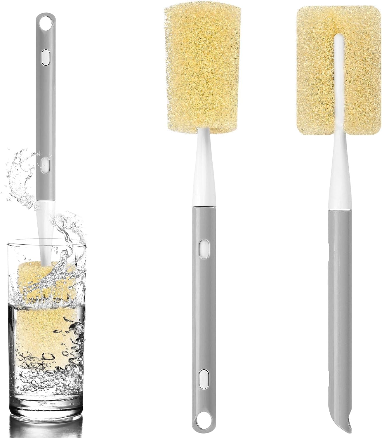 Flaschenbürste Schwamm 2 Stück Flaschenschwamm Reinigungsbürste Pinsellänge 29 Bis 38cm Waben Schwammbürste Für Flaschen Gläser Karaffen Kessel