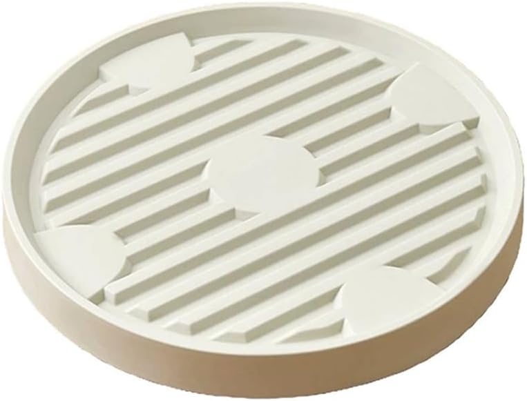 Pflanzenroller,kunststoff Blumenroller,rund Blumentopf-ständerø31x31cm,tmit Universalrollen Für Blumentopfe, Innen & Außen, Milchig Weiß, 1 Pack