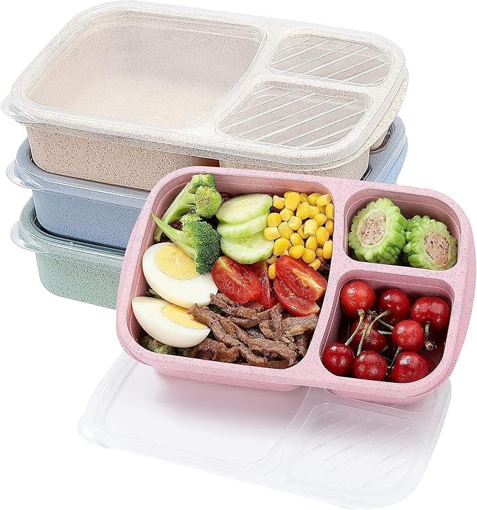 Brotdose Lunchbox Erwachsene Bento Box 4 Stück Mit Fächern Lunch Brotdosen Brotbox Brotzeitbox Frühstücksbox Essensbox Butterbrotdose Bentobox