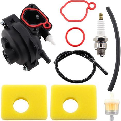 Carburateur Compatible Avec Les Moteurs Briggs & Stratton 300e, 450e Et 500e - Kit Comprenant Filtre À Air, Bougie D'Allumage Et Autres Accessoires.