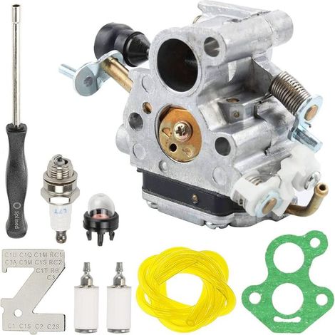 Carburateur Universel Pour Tronçonneuses Husqvarna 435 440 Et Jonsered Cs2240 Cs410 – Remplacement C1t-el41 Inclus Durite Allumage -ulisem