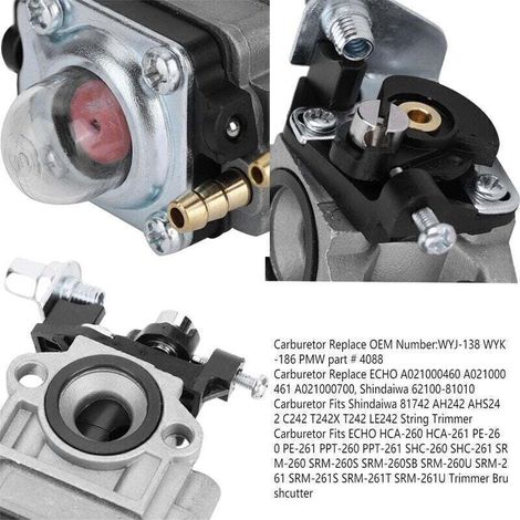 Kit De Carburateur, Carburateur Pour Débroussailleuse, Pièces De Rechange De Carburateur De Tondeuse À Gazon, Multifonction 4 En 1,adapté Pour Tu26 Tl26 32f 34f 36f Wyk-186 Wyk-93-1 26cc 33cc