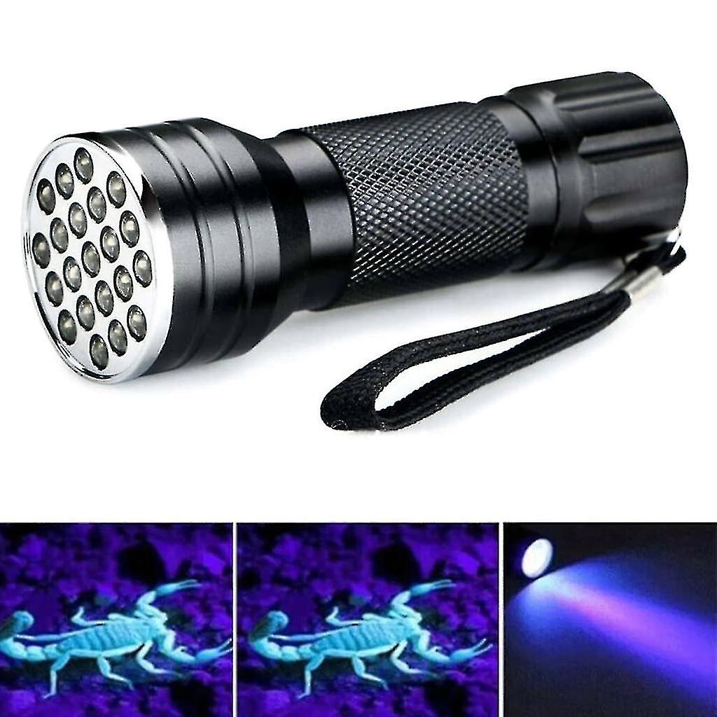 Uv-schwarzlicht-taschenlampe, Lampe Mit 21 Leds, Energieklasse: A, Hohe Leuchtkraft