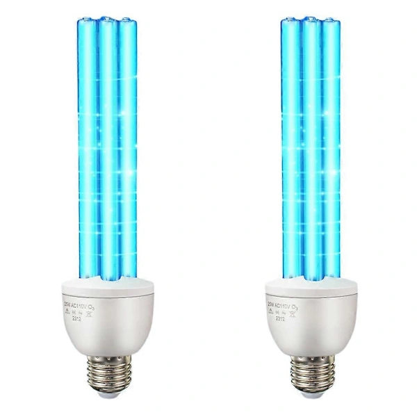 Set Mit 2 Ersatz-uv/uvc-keimtötungslampen (25 Watt, E26, 110 V) Zur Sterilisation Von Keller Und Schlafzimmer