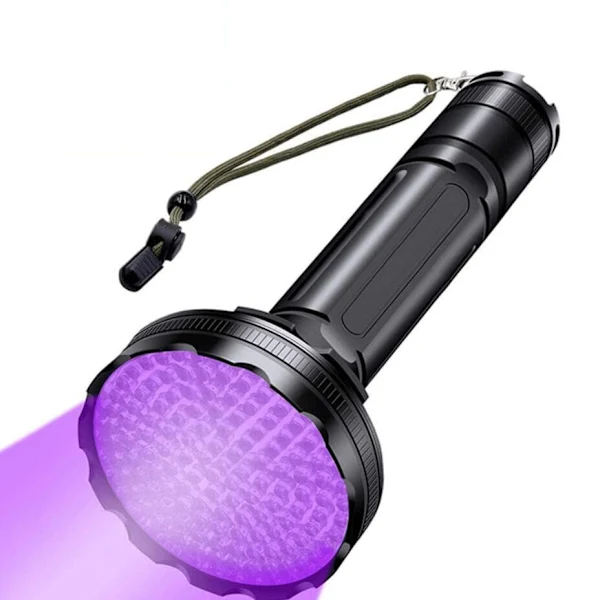 Uv-taschenlampe Mit 128 Leds, 395 Nm, Ipx6 Wasserdicht, Tragbare Lampe Zur Erkennung Von Tierurin.