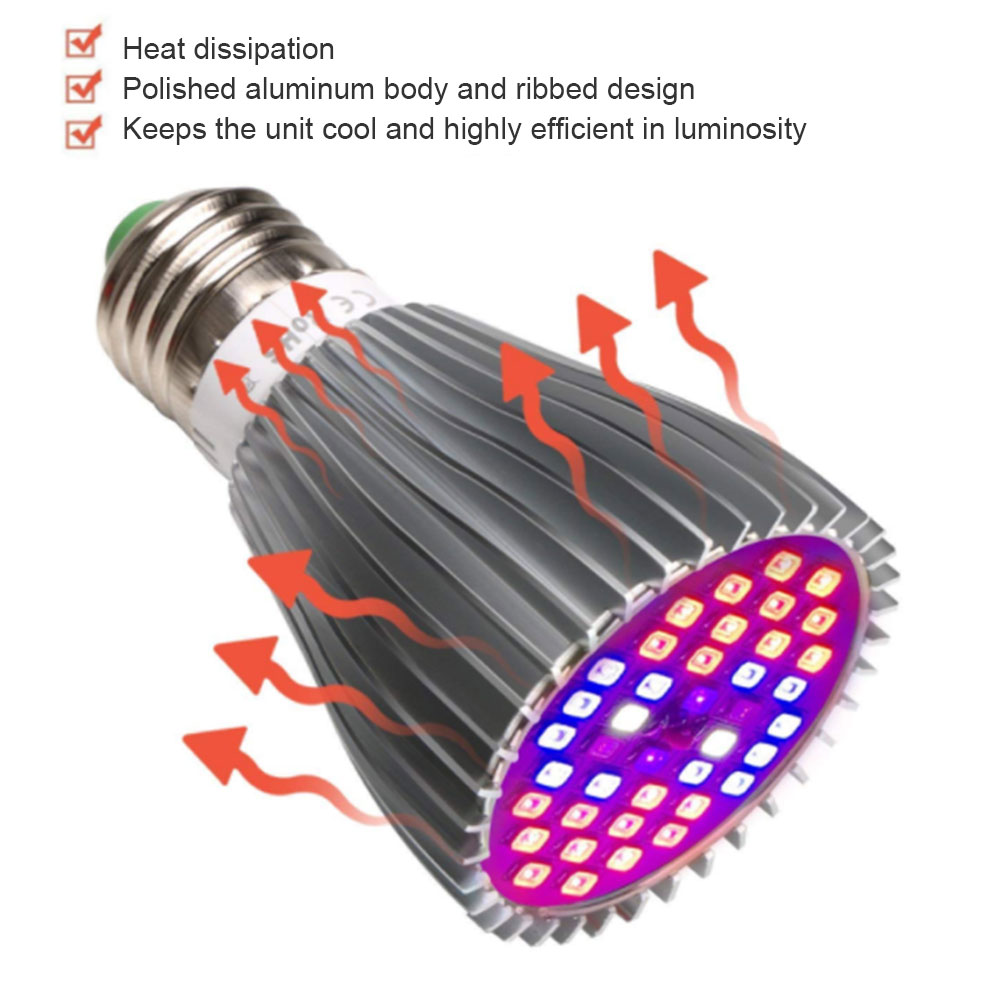 Pflanzenlampe Für Zimmerpflanzen, Vollspektrum-led Mit Energiesparfunktion, Uv- Und Ir-licht.