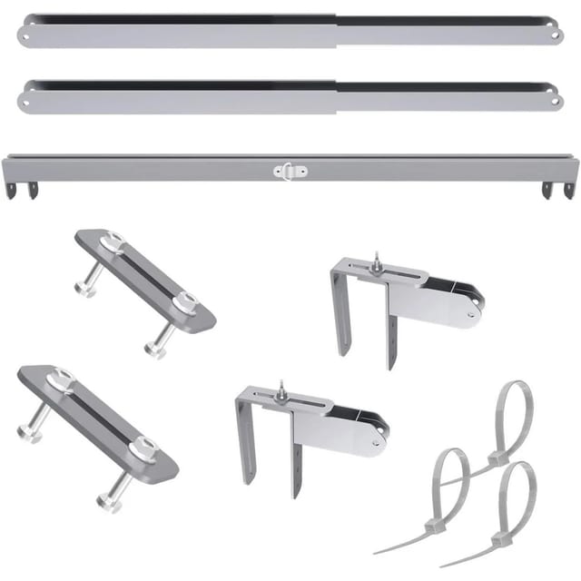 Sunshare Solarmodul-Halterung Ray Lite Balkonhalterung – Verstellbare PV-Halterung aus Aluminium, (bis 0 Zoll, Zubehör, Halterung für 1 Ray‑Lite‑Modul, Eloxierte Aluminiumhalterung mit 0–30° Neigungsverstellung)