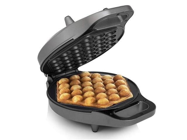 PRINCESS Waffeleisen, 700 W, für Bubble Eierwaffeln Waffelhörnchen Wafflemaker mit Waffel-Gabel