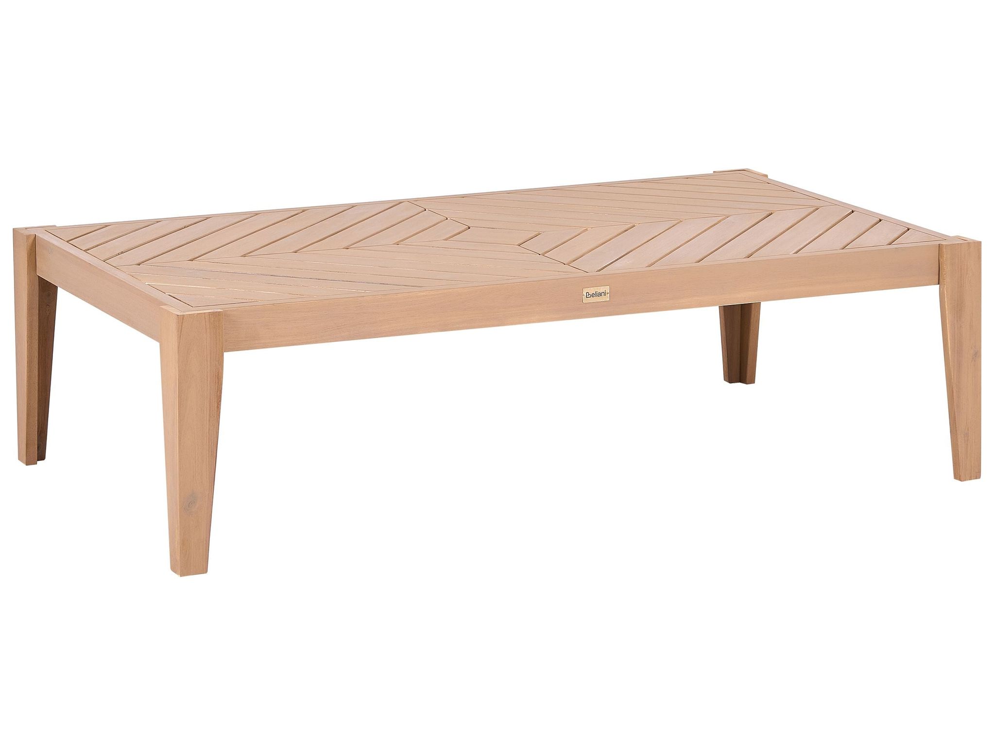 Outdoor Couchtisch Rivello 68 Cm 123 Cm Akazienholz Hellbraun