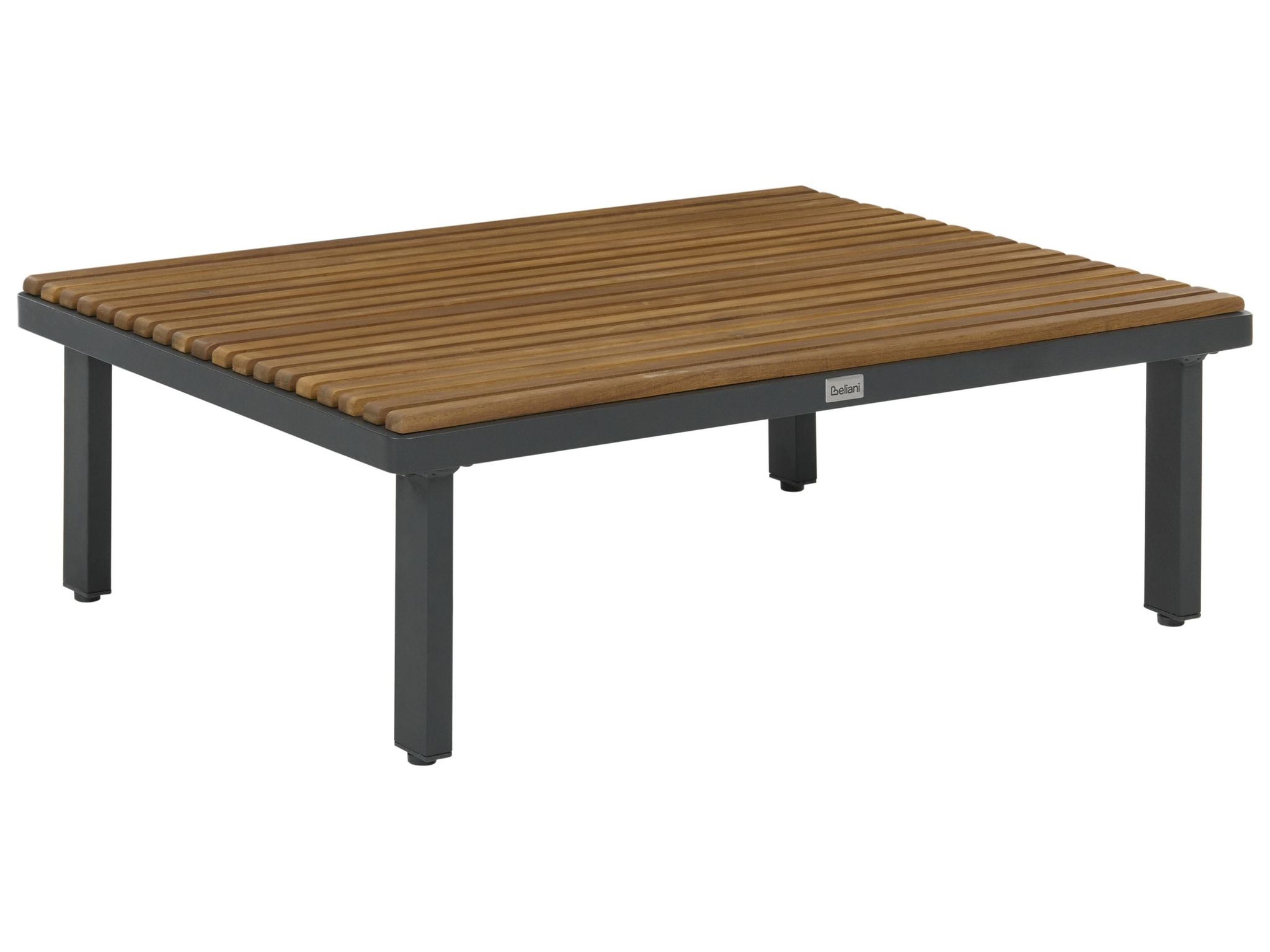 Outdoor Couchtisch Fivizzano 70 Cm 90 Cm Akazienholz Dunkelgrau