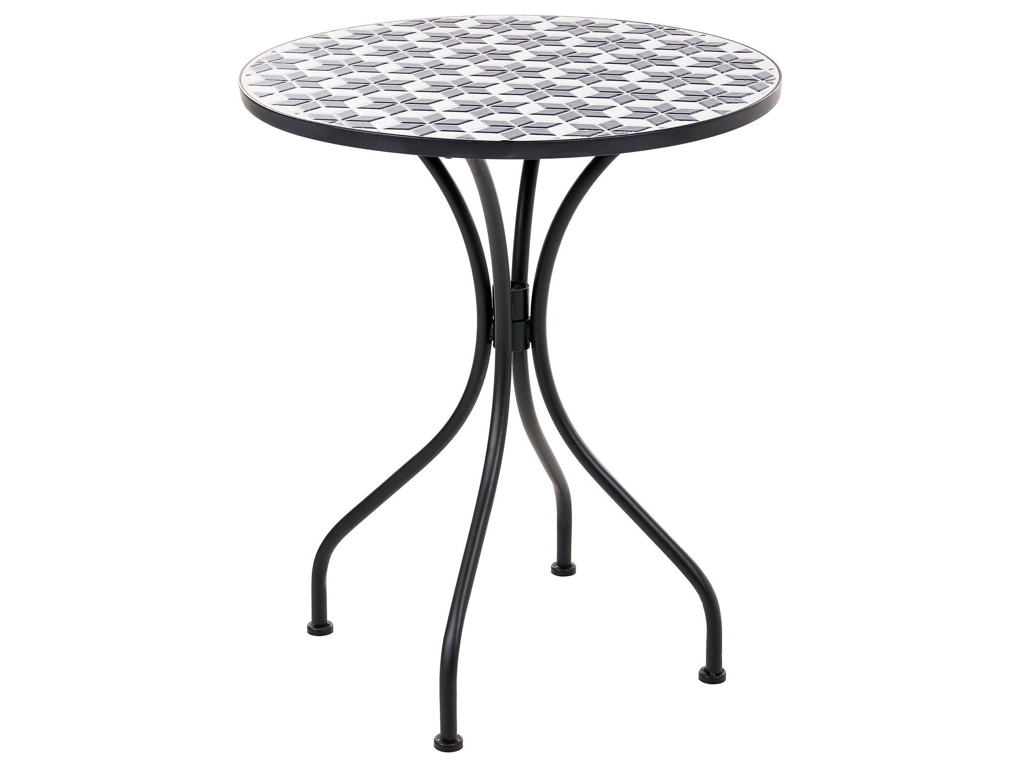 Outdoor Bistrotisch Sirolo 60 Cm 60 Cm Metall Weiß / Blau