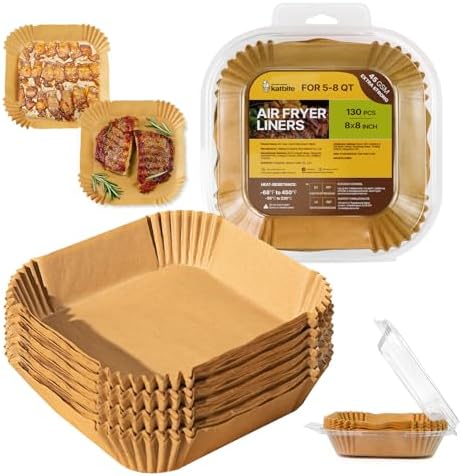 300 Stück Backpapier Für Heißluftfritteuse, 20x20 Cm Airfryer, Hitzebeständig Heißluftfritteuse Backpapier Mit Philips Cecotec Cosori Midea Russell Hobbs Xl Xxl Airfryer