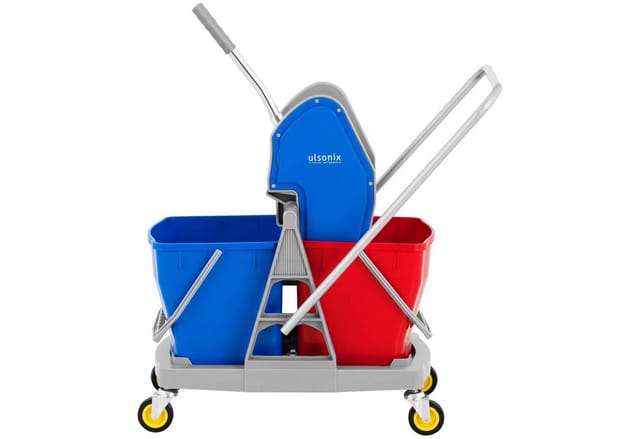 Ulsonix Putzwagen mit Presse 2 x 18 L Mop Eimer Wischer Reinigungswagen 36L