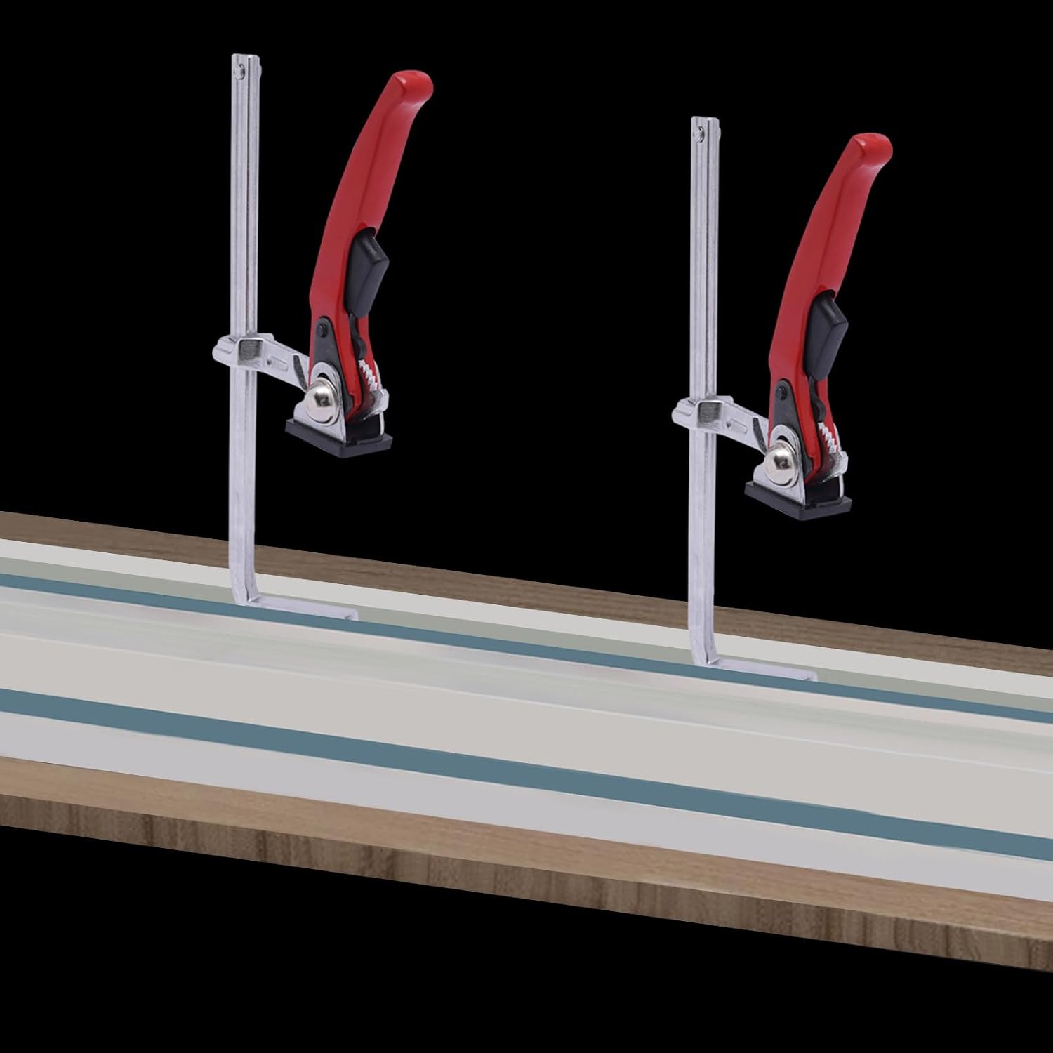 2 Stück Hebelzwinge, 40cr Ganzstahl Tischzwinge Schnellspanner 220kg Spannkraft 60mm Tiefe Für Schweißen, Schleifen, Präzisionsschneiden Und So Weiter Zu Halten