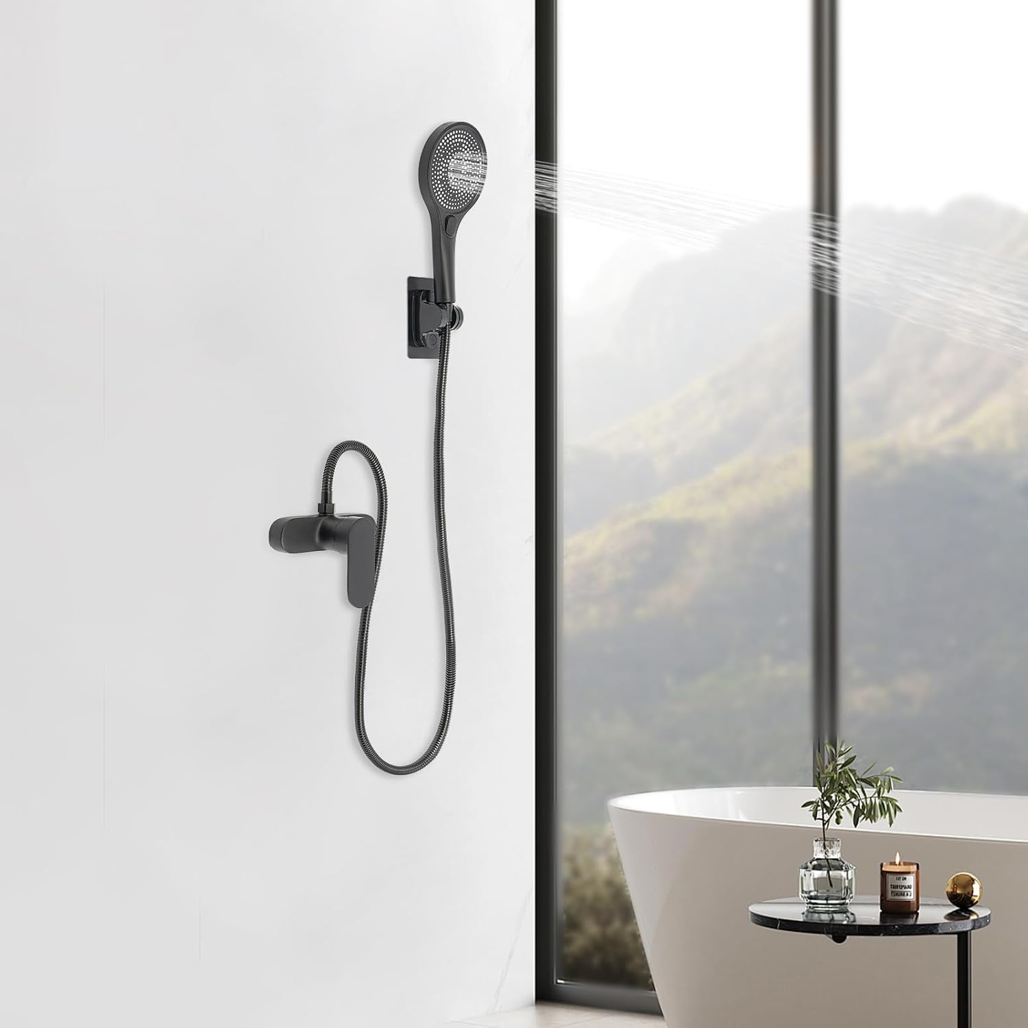 Duschkopf Mit Schlauch, Badewannenarmatur Mit Handbrause, Drei Strahlarten (regen, Impuls, Strahl), Duschsystem, Duscharmatur Komplettset, Duschset, Duschkopf Mit Schlauch