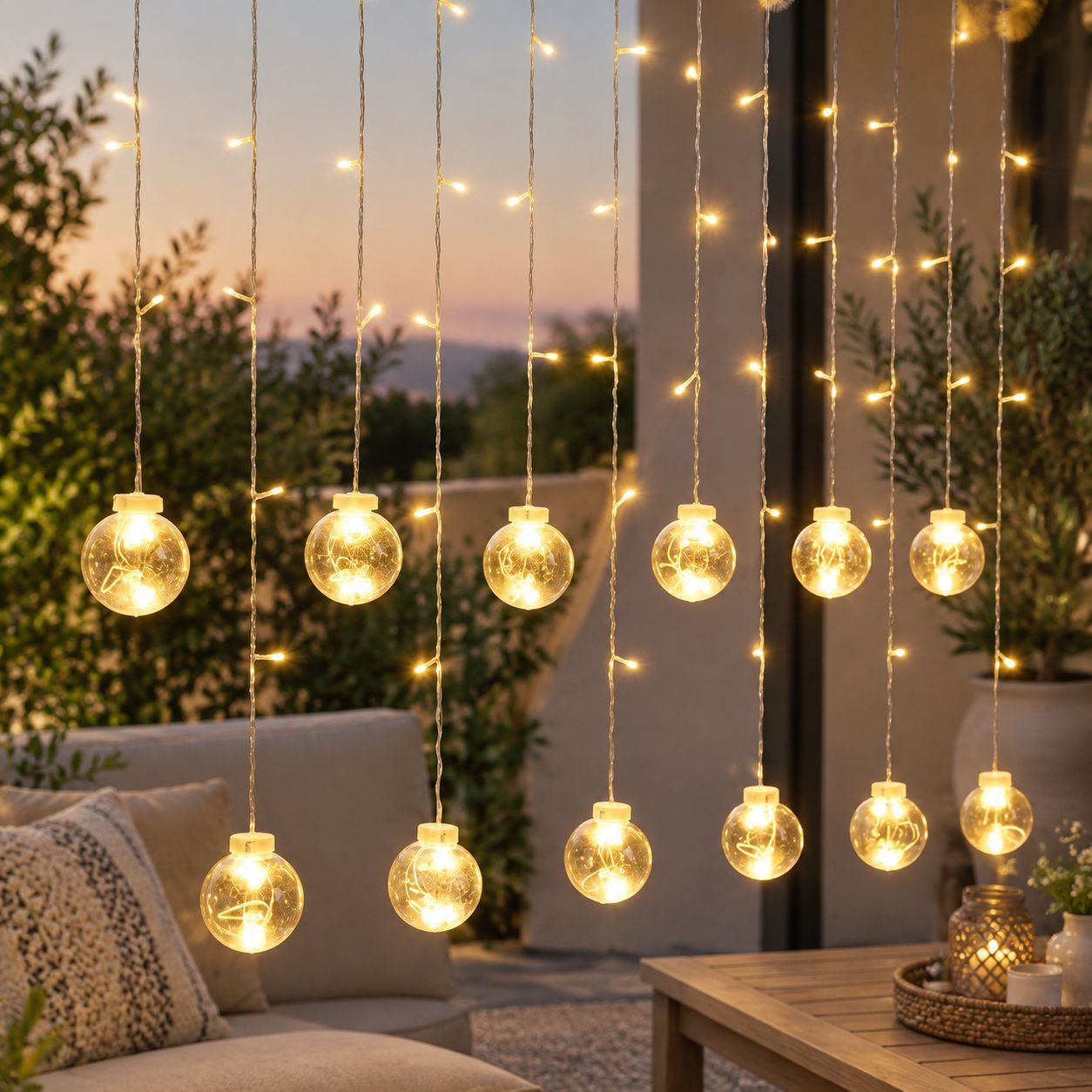 Fliti Solar-lichterkette Mit Wunschkugeln Und Sternen, 3,5 M, Warmweiß