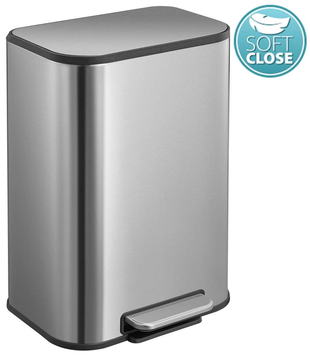 Sapho - Abfalleimer 12 L, Soft-close, Edelstahl Matt Dr102