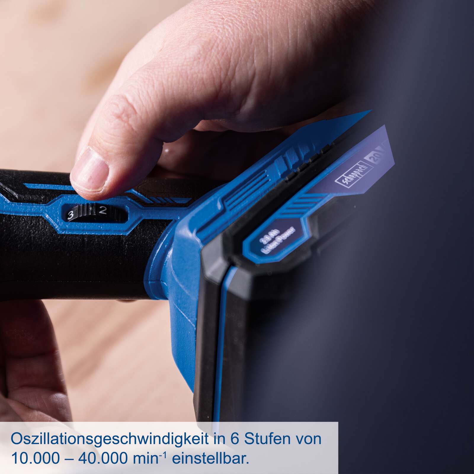 Kabelloses Multifunktionswerkzeug C-mt40-x - Zum Sägen, Schneiden, Schaben, Schleifen - Scheppach 20v Ixes - Batterie 2ah + Ladegerät 2.4a Bild 4