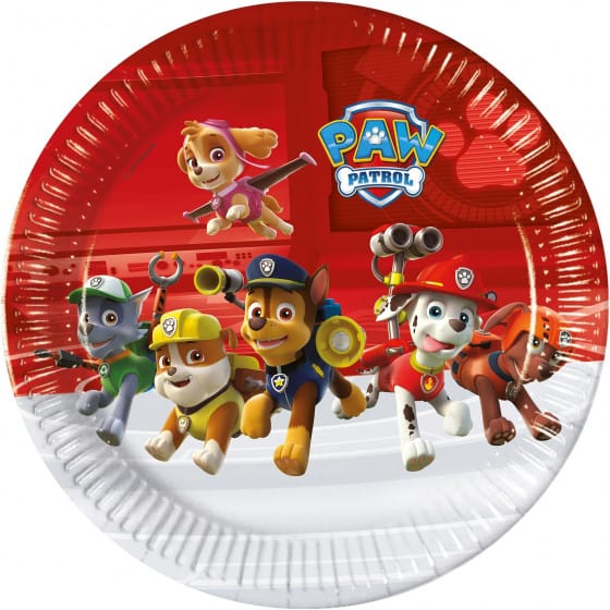 Procos Pappteller Pappteller Paw Patrol Ready for Action, Ø23cm/8St