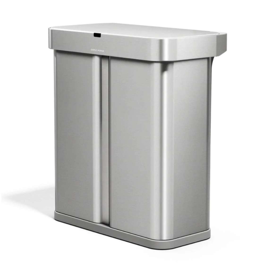 Simplehuman - Berührungsloser Mülleimer 58 L, Matter Edelstahl St2050