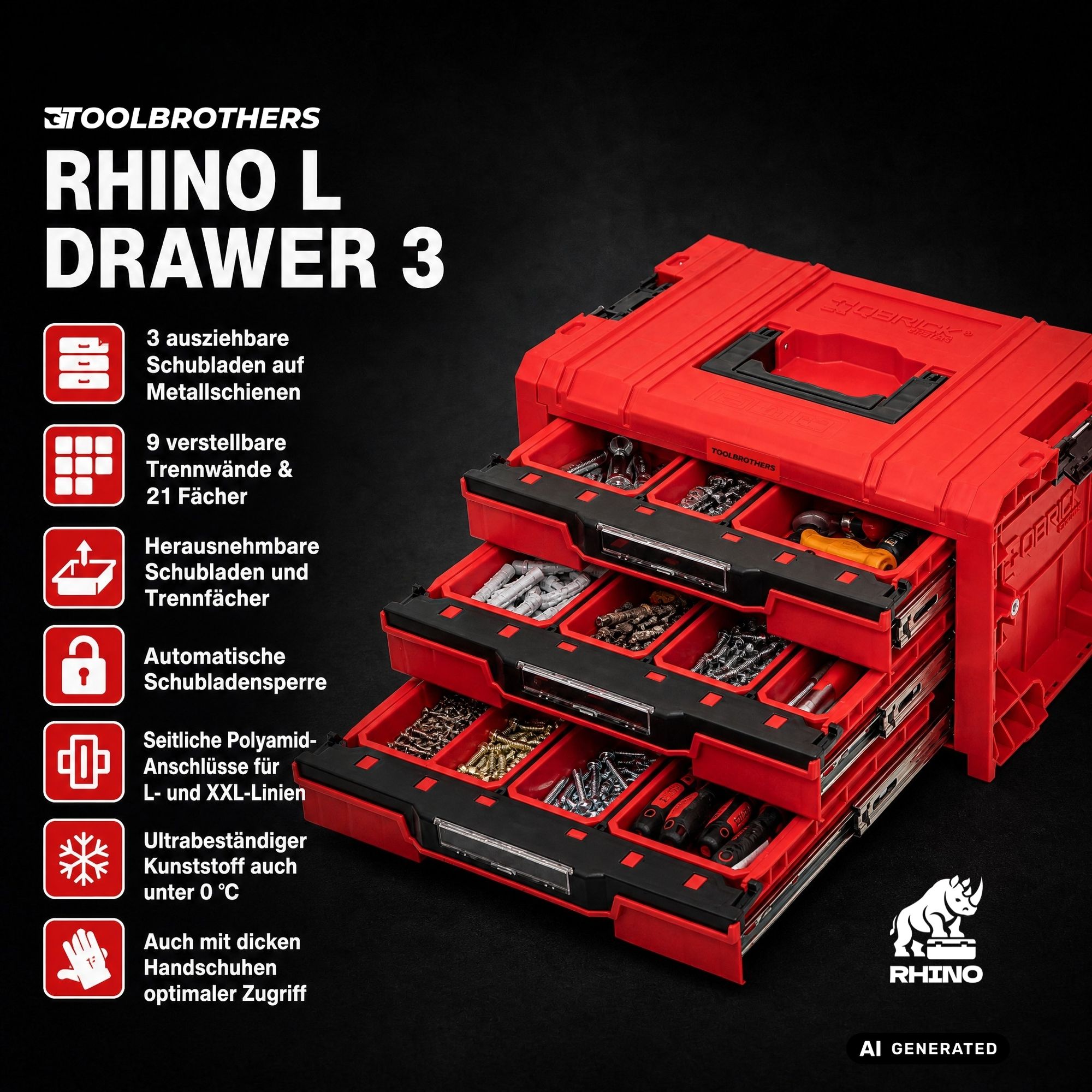 Toolbrothers Rhino Adventskalender 2026 - Limited Red Milwaukee Edition