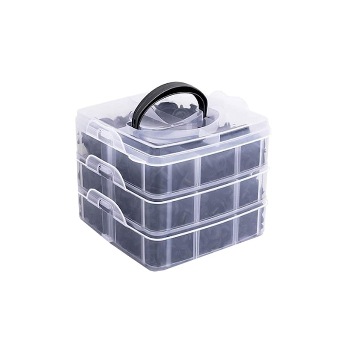 Set Mit 620 Kfz-befestigungsclips/clips Aus Kunststoff, Universell, 16 Verschiedene Modelle, Schwarz