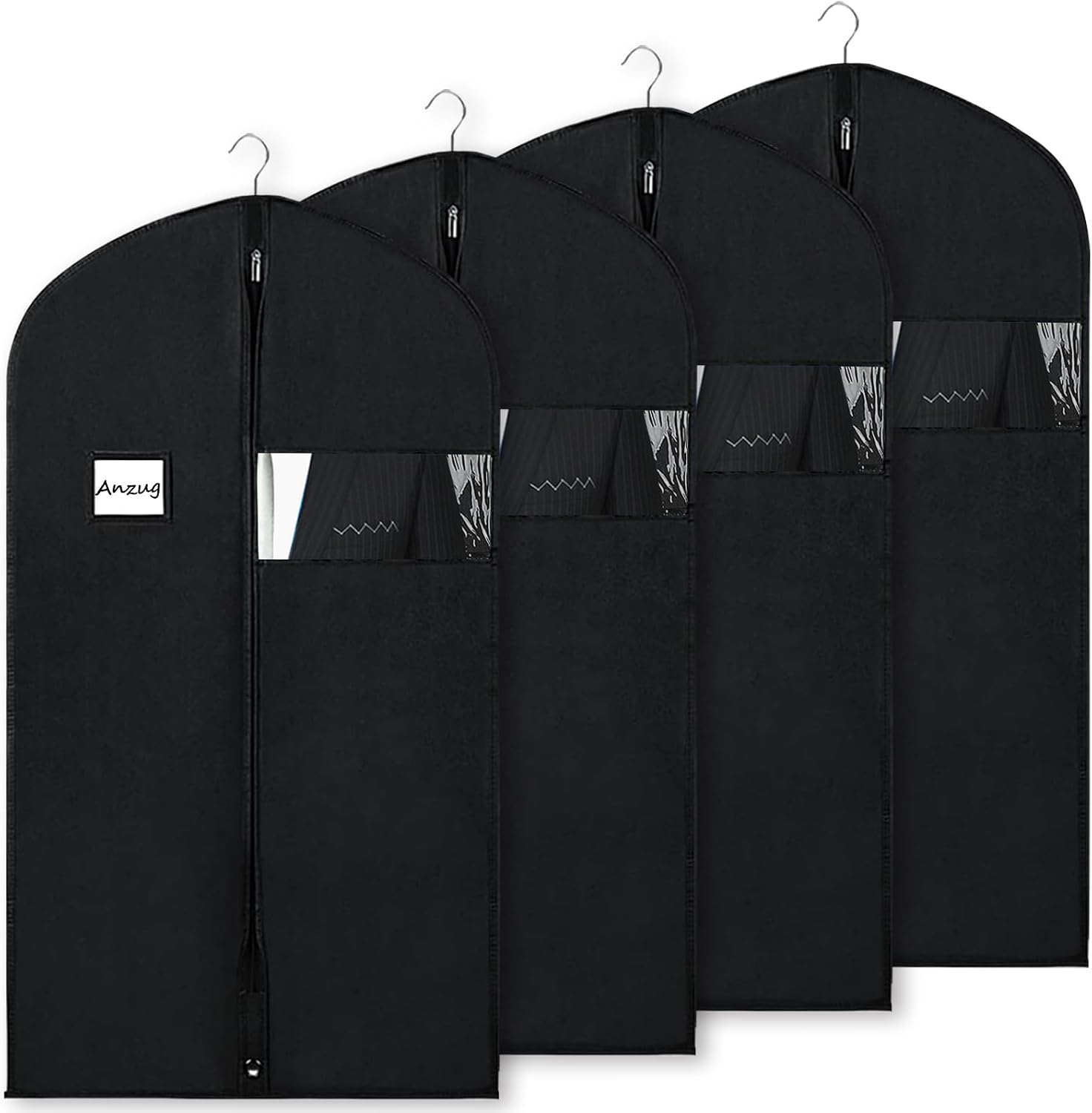 4 Stück Kleidersack 60x100cm,anzug Schutzhülle,staubdicht Kleidersäcke, Hochwertiger Anzug Transporttasche Atmungsaktive Anzugtasche Für Anzug Jacken