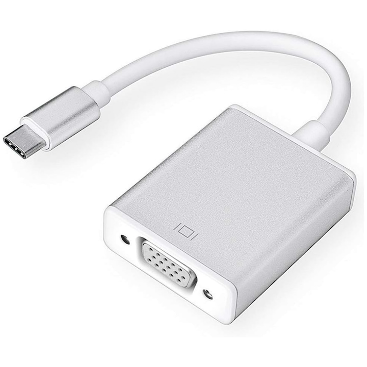 Adapter, Usb-c/vga-konverter, 10 Cm, Alb