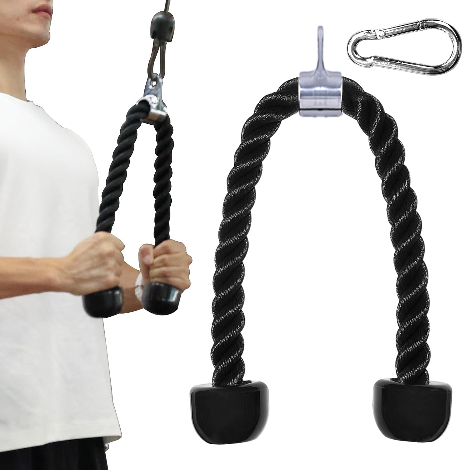 Trizepsseil Kabelzug Aufsatz,70 Cm Trizepsseil Für Kabelzugmaschine,trizeps Pull Down Aufsatz Für Home Gym Geräte,latzug Aufsätze Und Kabelzugaufsätze
