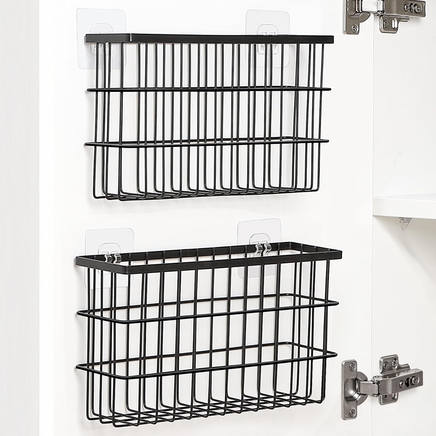 Küchenschranktür-aufbewahrungsbox,selbstklebende Wandmontierte Aufbewahrungsbox 2 Stück ,schrank Organizer Küche,badezimmer/kühlschrank