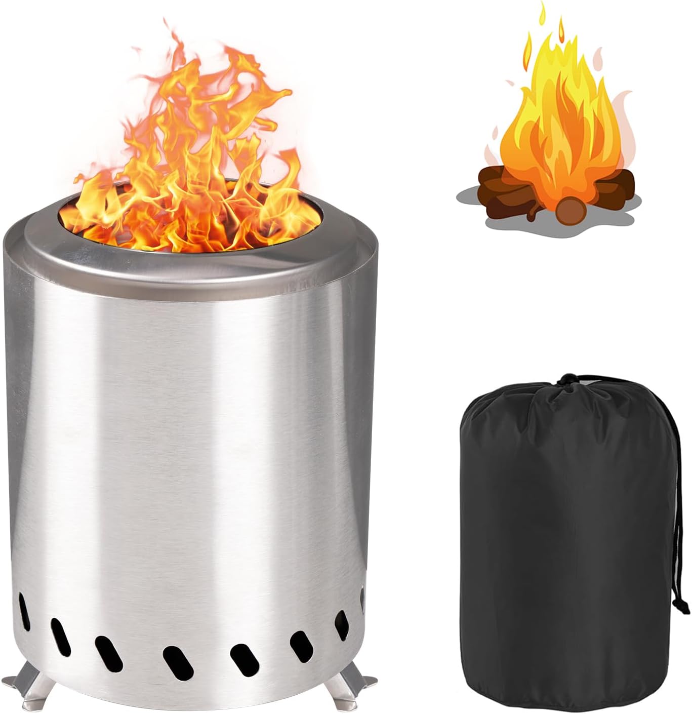 Feuerschalen Für Den Garten, Feuerschale Edelstahl Rostfreier Stahl , Feuerschale Mit Funkenschutz Für Hinterhöfe Und Städtische Innenräume