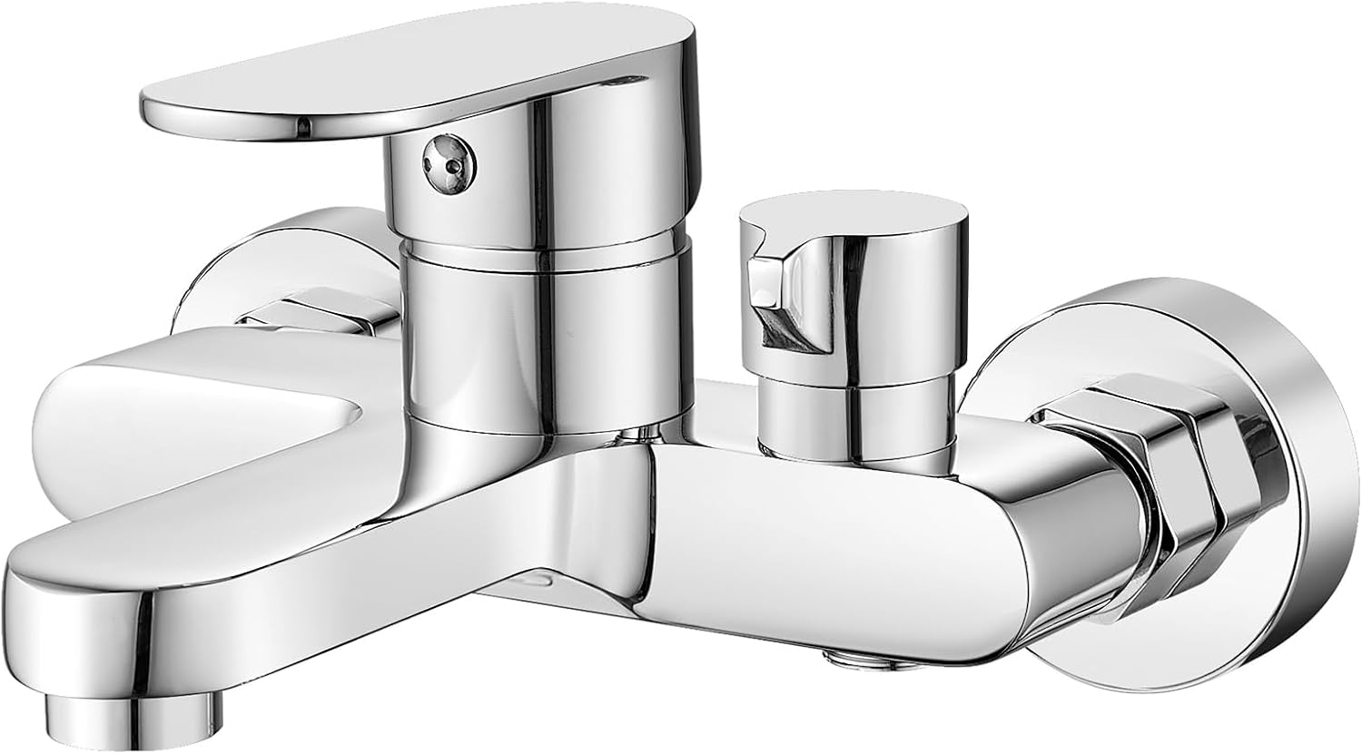 Badewannenarmatur Wannenarmatur Mischbatterie Badewanne Wasserhahn Einhebel Wandmontage Duscharmatur 1/2 Zoll Brauseabgang Und Wannenfüll