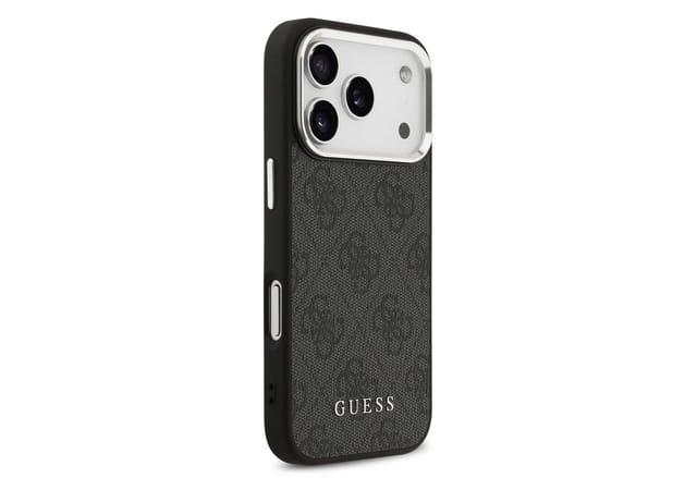 Guess Handyhülle GUESS Case für iPhone 17 Pro Classic 4G Magsafe Handyhülle Cover Schwa