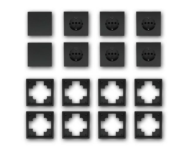 McPower Set "Einsteiger-16" SHALLOW anthrazit, 16-teilig Unterputzschalter
