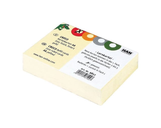 HAN Karteikarten, A8 quer, liniert