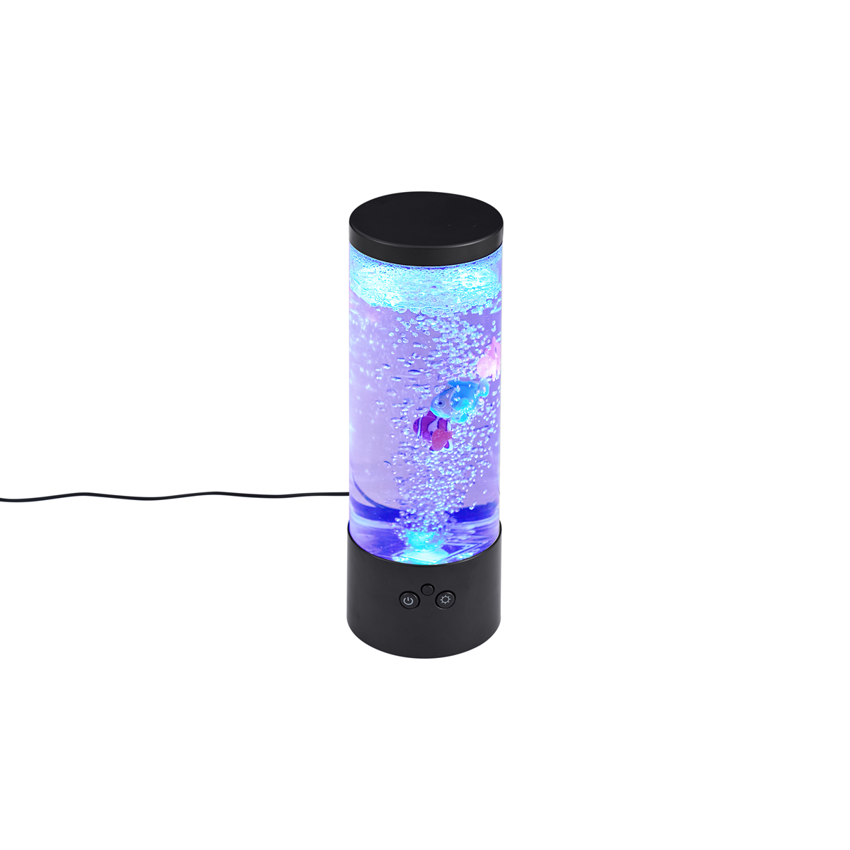 Qazqa Bubble Tube Schwarz 30cm Inkl. Led Rgb - Sealife