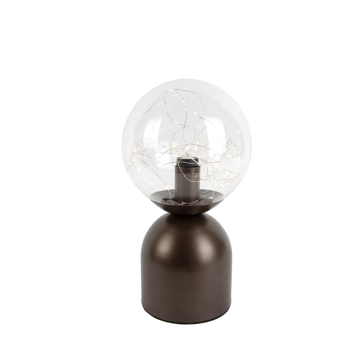 Qazqa Hotel Chic Tischleuchte Dunkelbronze Mit Klarglas Inkl. E27