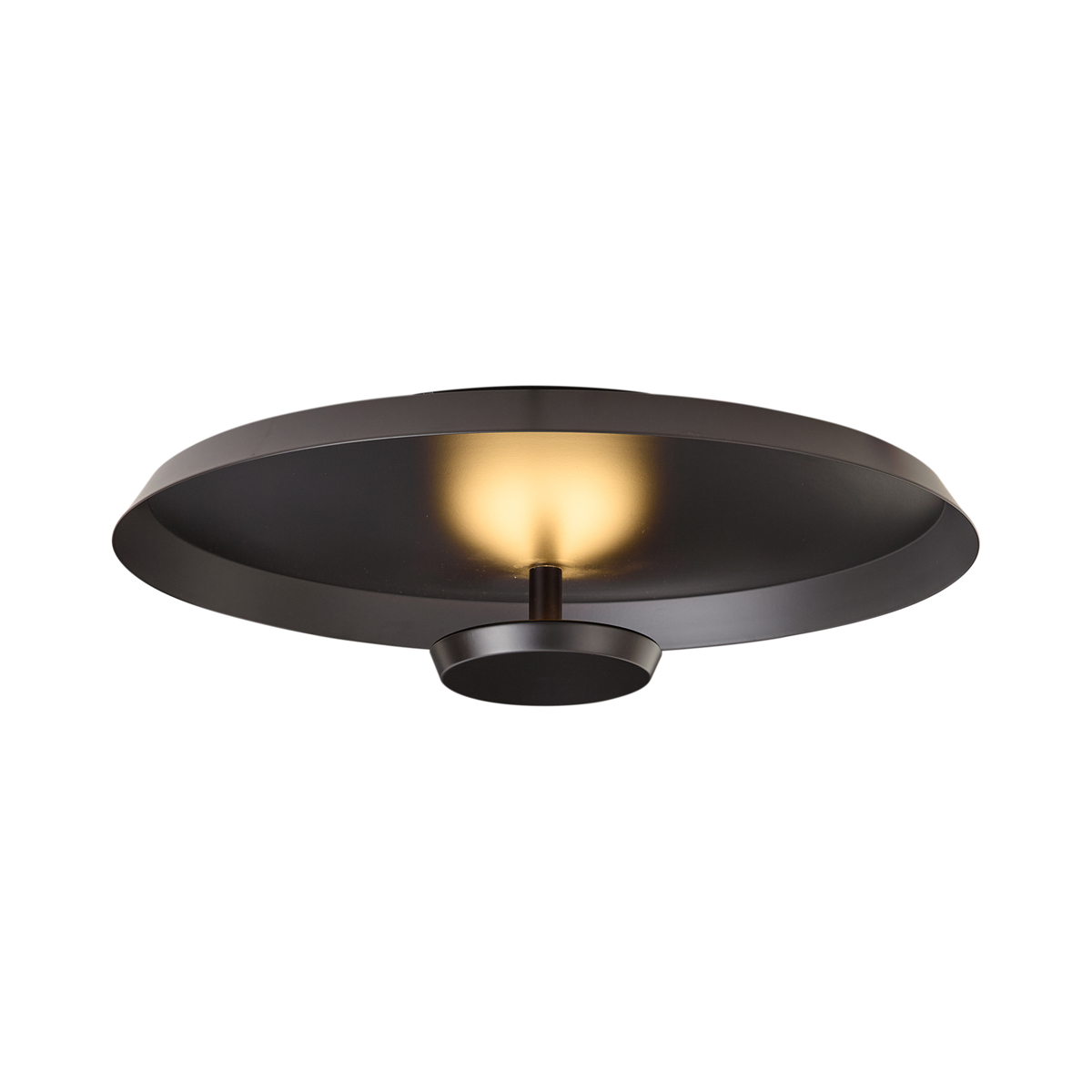 Qazqa Moderne Deckenleuchte Matt Schwarz Inkl. Led