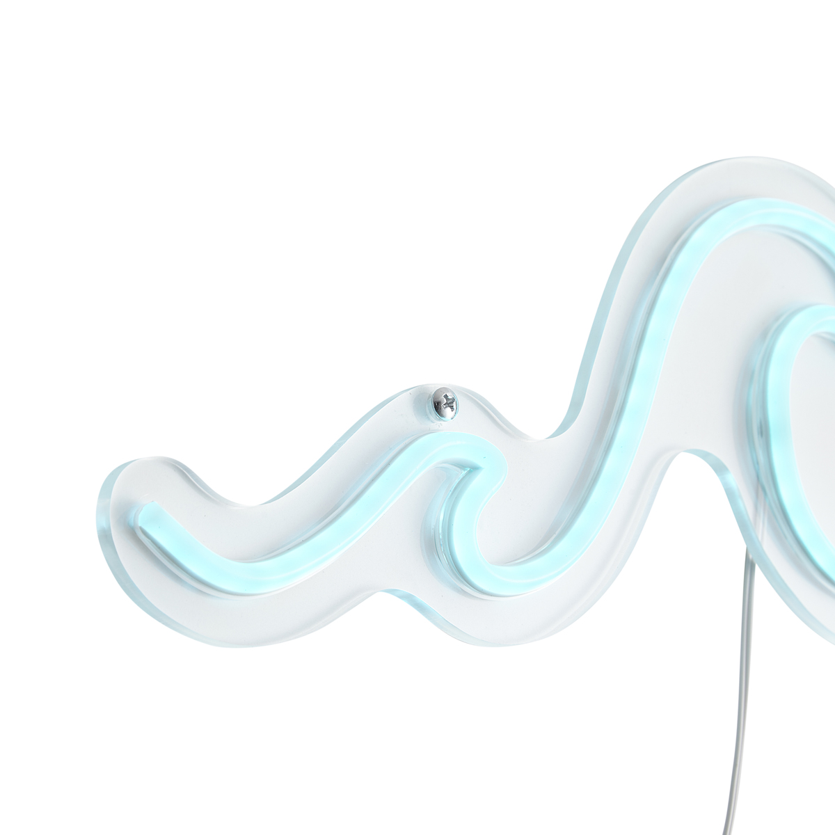 Qazqa Neon Wandleuchte Blau Inkl. Led - Wave