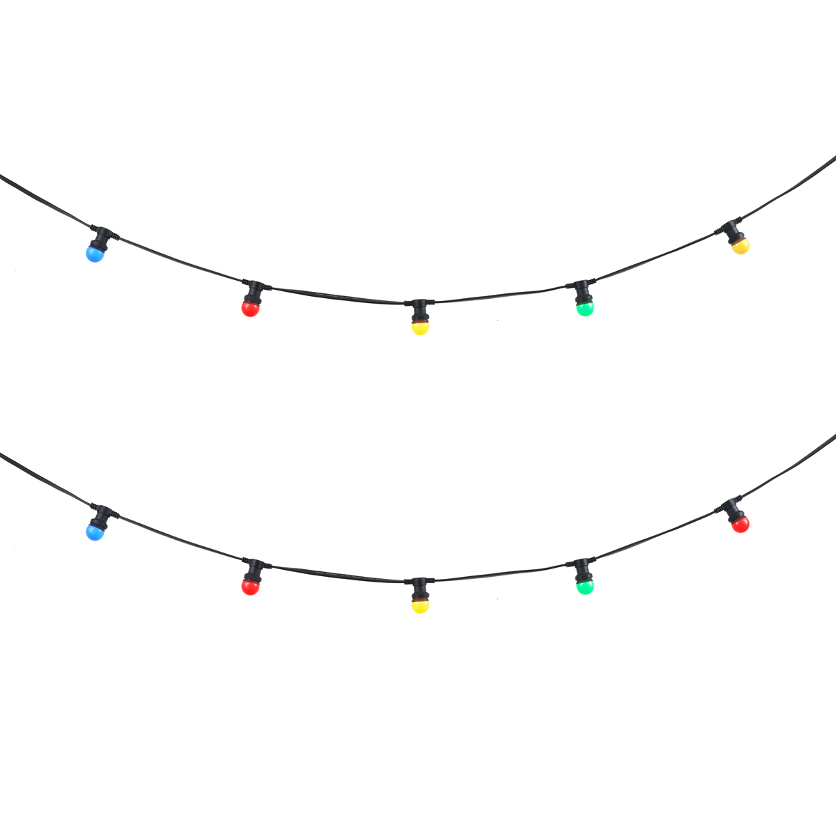 Qazqa Verbindbare Schwarze Lichterkette Mit Stecker 6m Inkl. 10