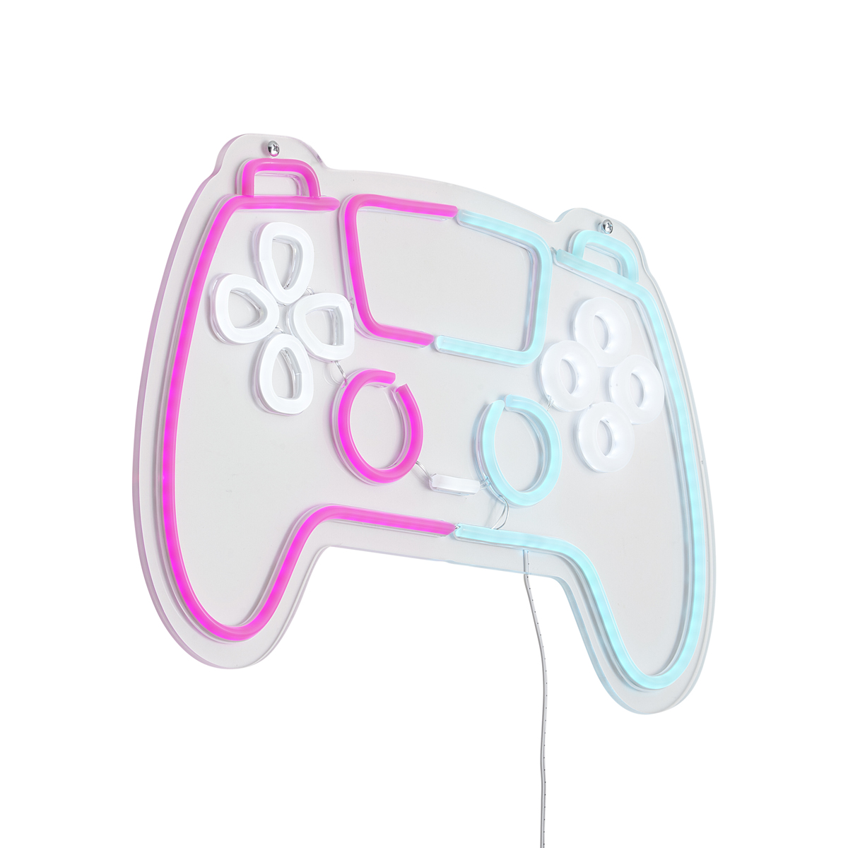 Qazqa Neon-wandleuchte Pink Mit Blau Inkl. Led - Controller