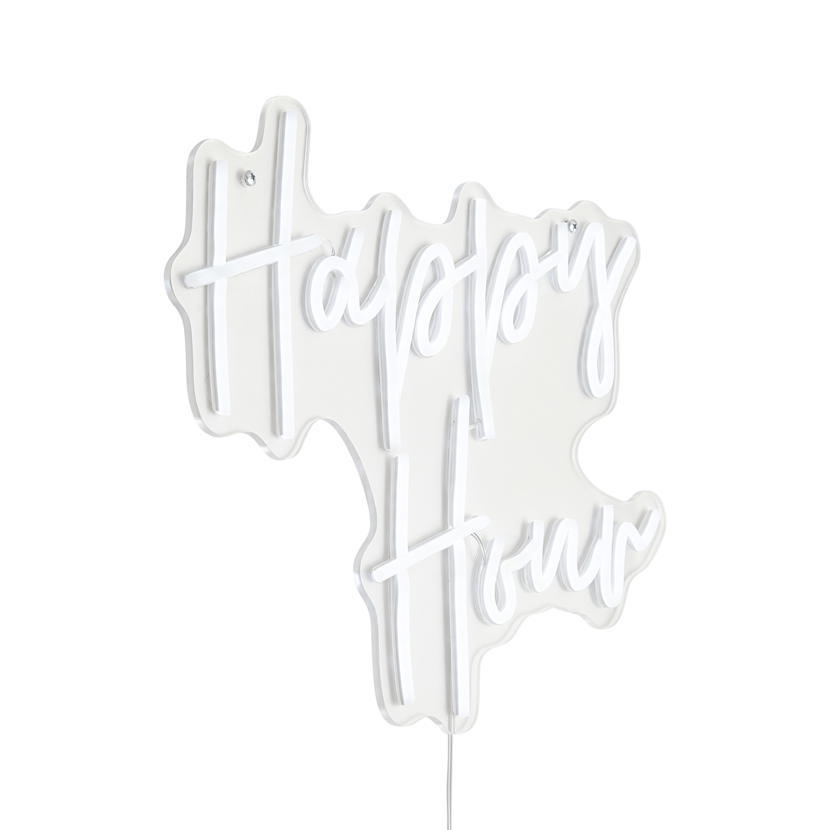 Qazqa Neon-wandleuchte Weiß Inkl. Led - Happy Hour