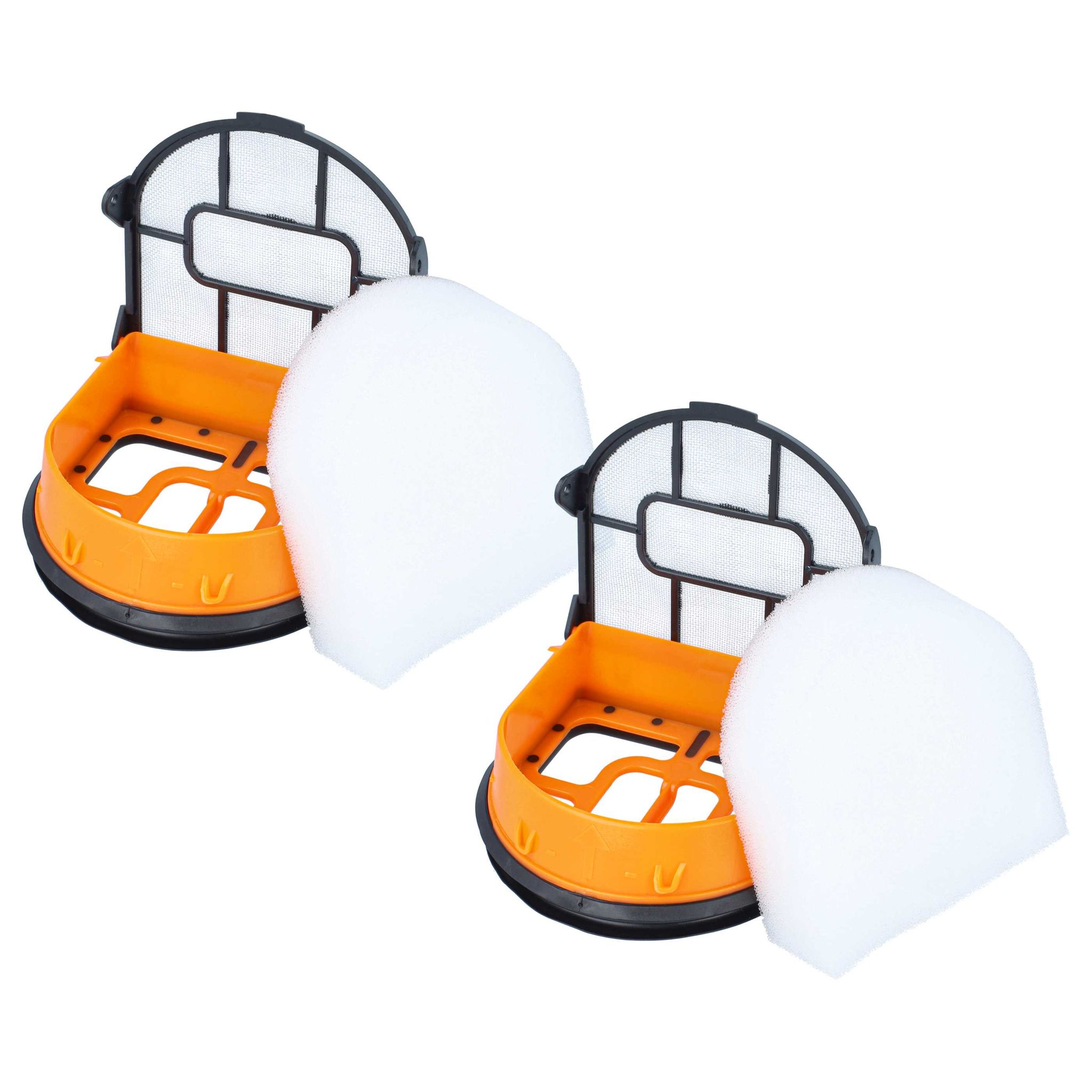 Vhbw 2x Filterelement Ersatz Für Shark Wdb1f2 Für Nass-/trockensauger - Feinstaubfilter Kunststoff/filterpapier