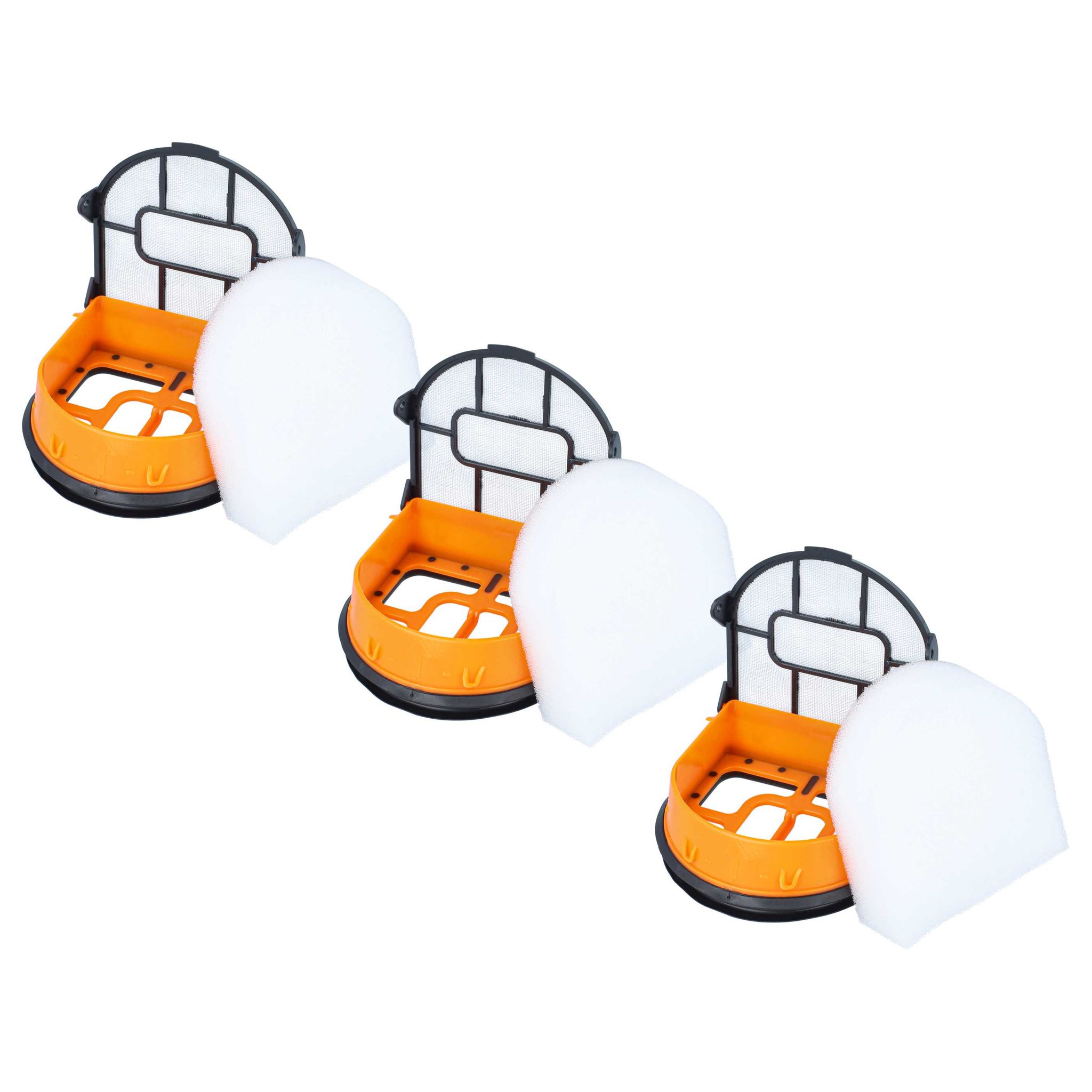 Vhbw 3x Filterelement Ersatz Für Shark Wdb1f2 Für Nass-/trockensauger - Feinstaubfilter Kunststoff/filterpapier