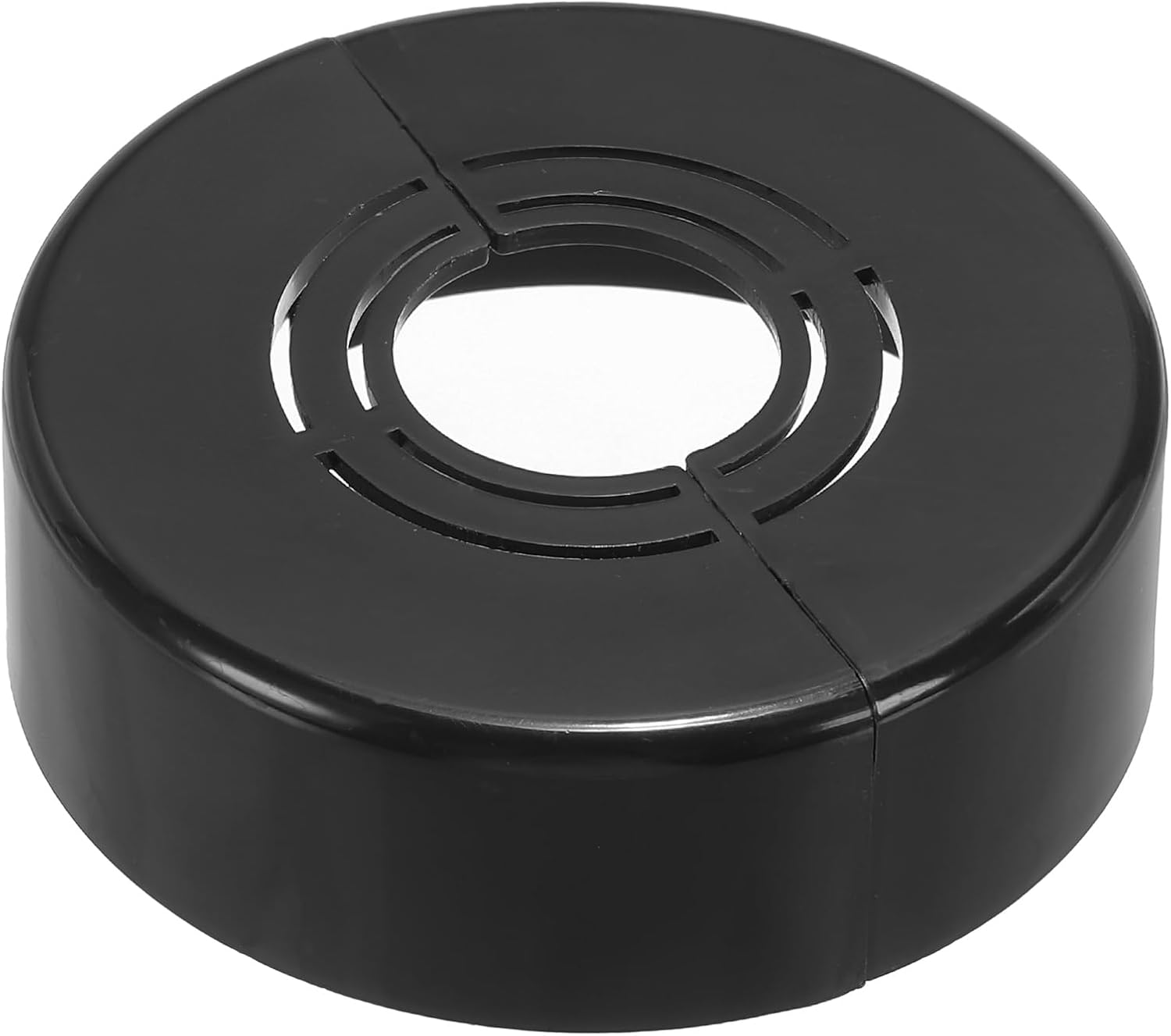 Geschlitzte Wandrosette (0,8 / 1 / 1,3 Zoll), Runde, Zuschneidbare Abs-abdeckplatte (1 Zoll Dick) Mit Clip-system Für Wasserleitungen Und Armaturen – Schwarz