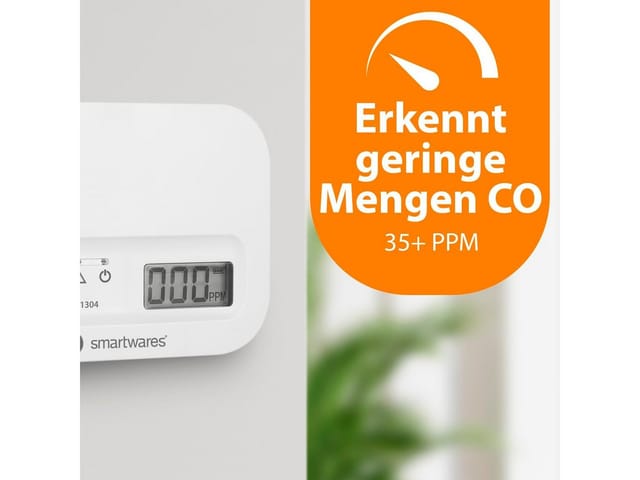 smartwares CO-Melder (Kohlenmonoxid Melder CO Messer Warngerät-e Warner Kaminofen Gas-Therme)