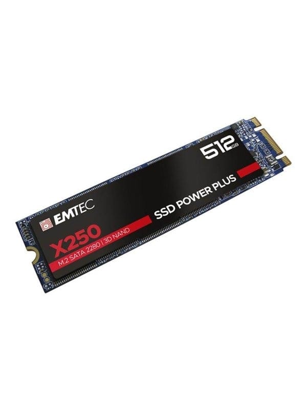 EMTEC X250 Power Plus interne SSD (512 GB) M.2" 520 MB/S Lesegeschwindigkeit, 500 MB/S Schreibgeschwindigkeit, 3 Jahre Garantie, bis zu 2 Millionen Betriebsstunden