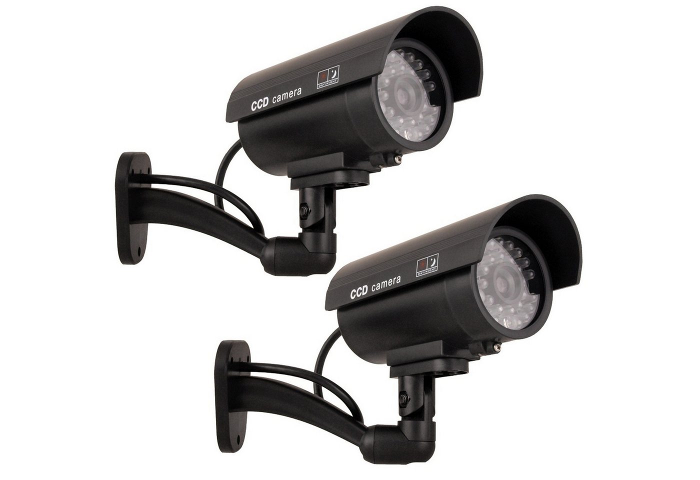 Maclean Überwachungskamera Attrappe IR9000 B (Außenbereich, Innenbereich, 2-tlg., Wandkamera-Attrappe Überwachung LED Kamera Alarm) Bild 2