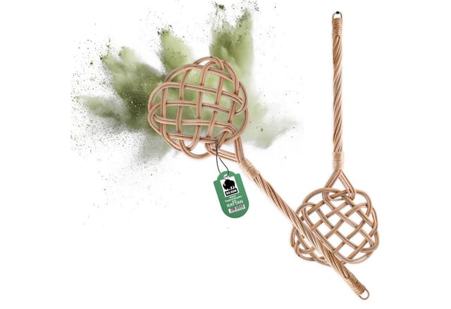 BigDean Teppichkehrer 2 Stück Teppichklopfer handgefertigt aus Rattan stabil & robust, ., (Set, 2-tlg., Teppichklopfer), Robust, Langlebig, Komfortabel, Vielseitig Nutzbar